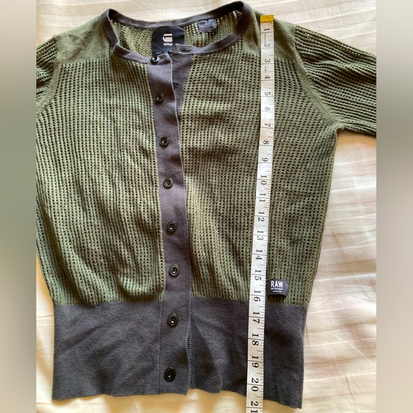G-star Raw Yuilie Cardigan Knit - size US S - Army green colour - Picture 7 of 12